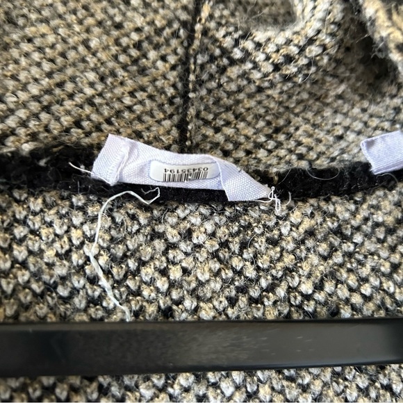 Spring & Mercer Women’s Knit Longline Cardigan Small Plaid Black Beige OpenFront - Picture 6 of 14